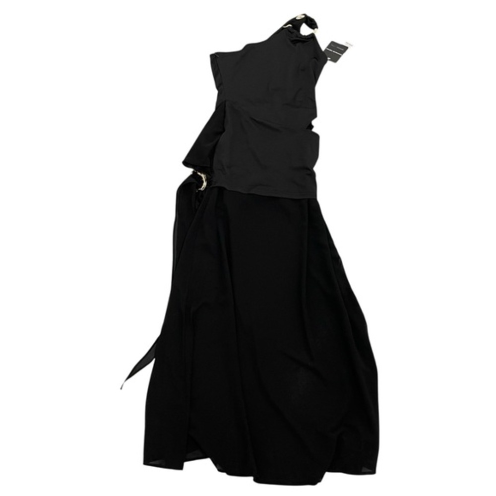 INNOVARE DENIM Elegant Black One Shoulder Maxi Dress NEW